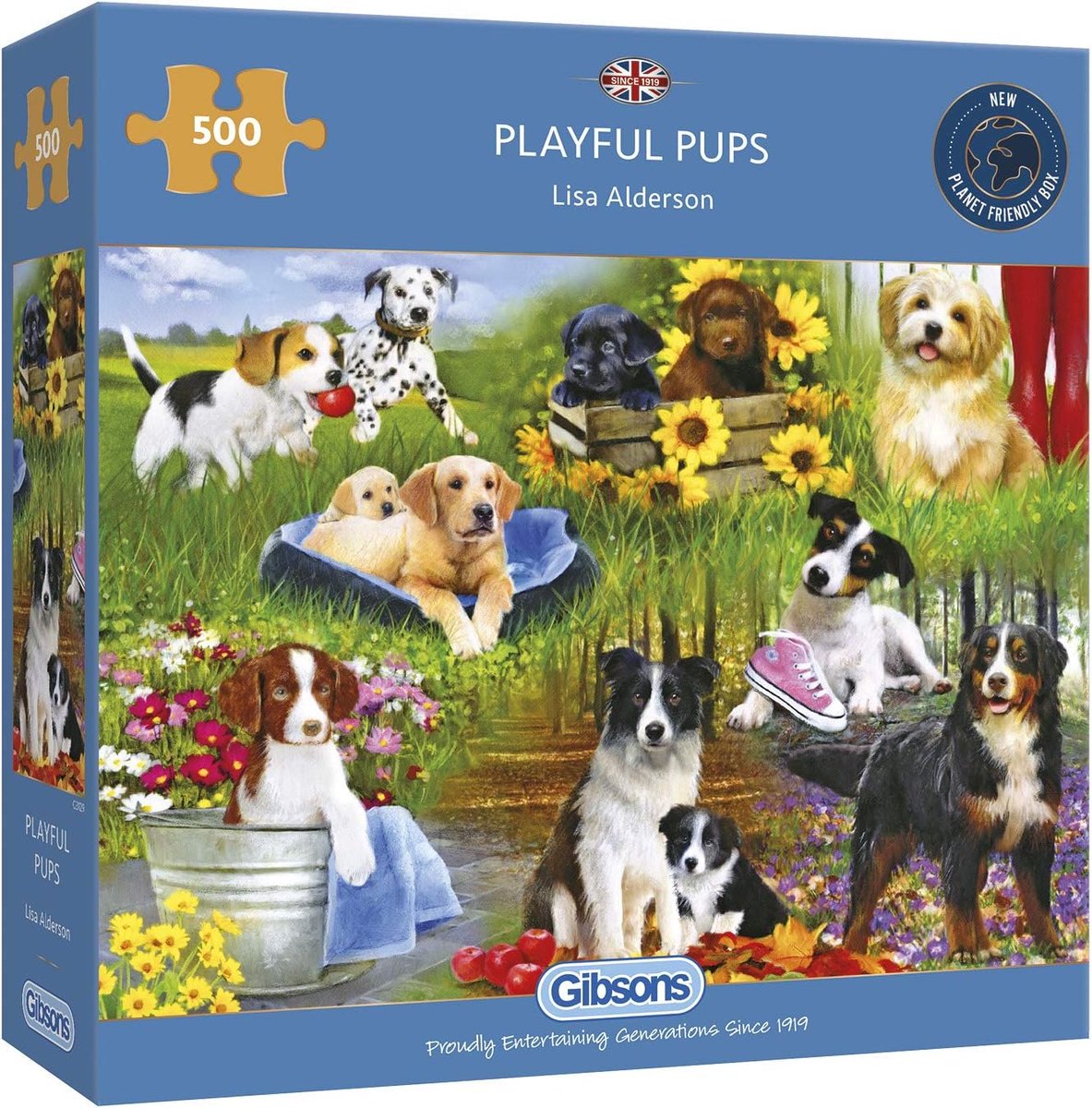 Vrolijke Pups Legpuzzel 500 Stukjes – Hoogwaardige Puzzel