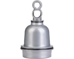 Warmtelamp Houder - Broedmachine Accessoire - Reptielen Verwarmen - Keramische Isolatie - 9 x 6 cm - Zwart