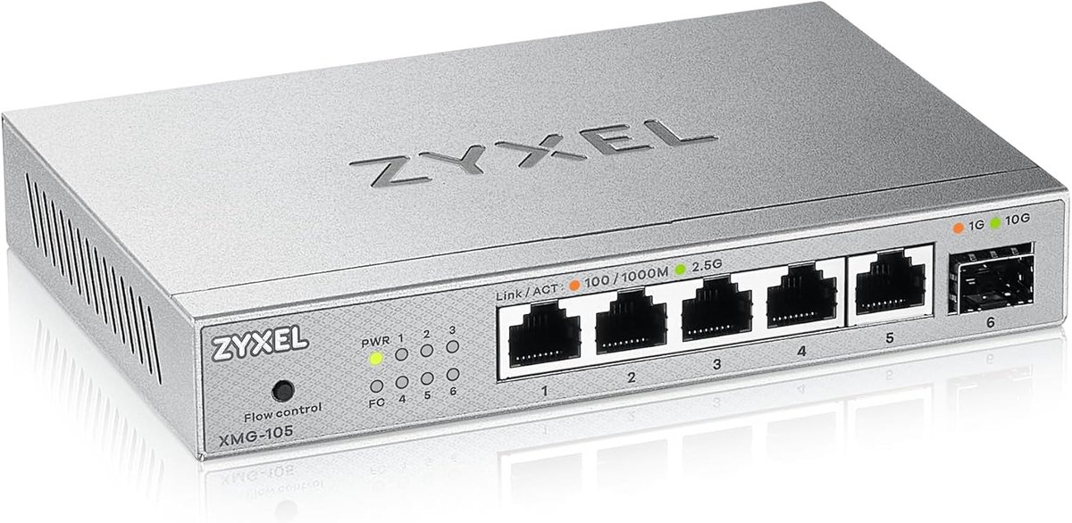 Netwerk Switch - Ethernet Hub - Snelle Dataoverdracht - Multi-Gigabit Snelheden - 5 Poorten - Zwart