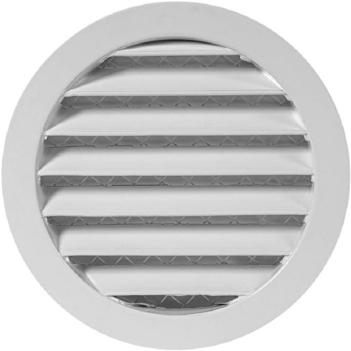 Ventilatie Rooster - Muis Wering - Luchtcirculatie Optimaliseren - Aluminium Constructie - 160mm Diameter - Wit