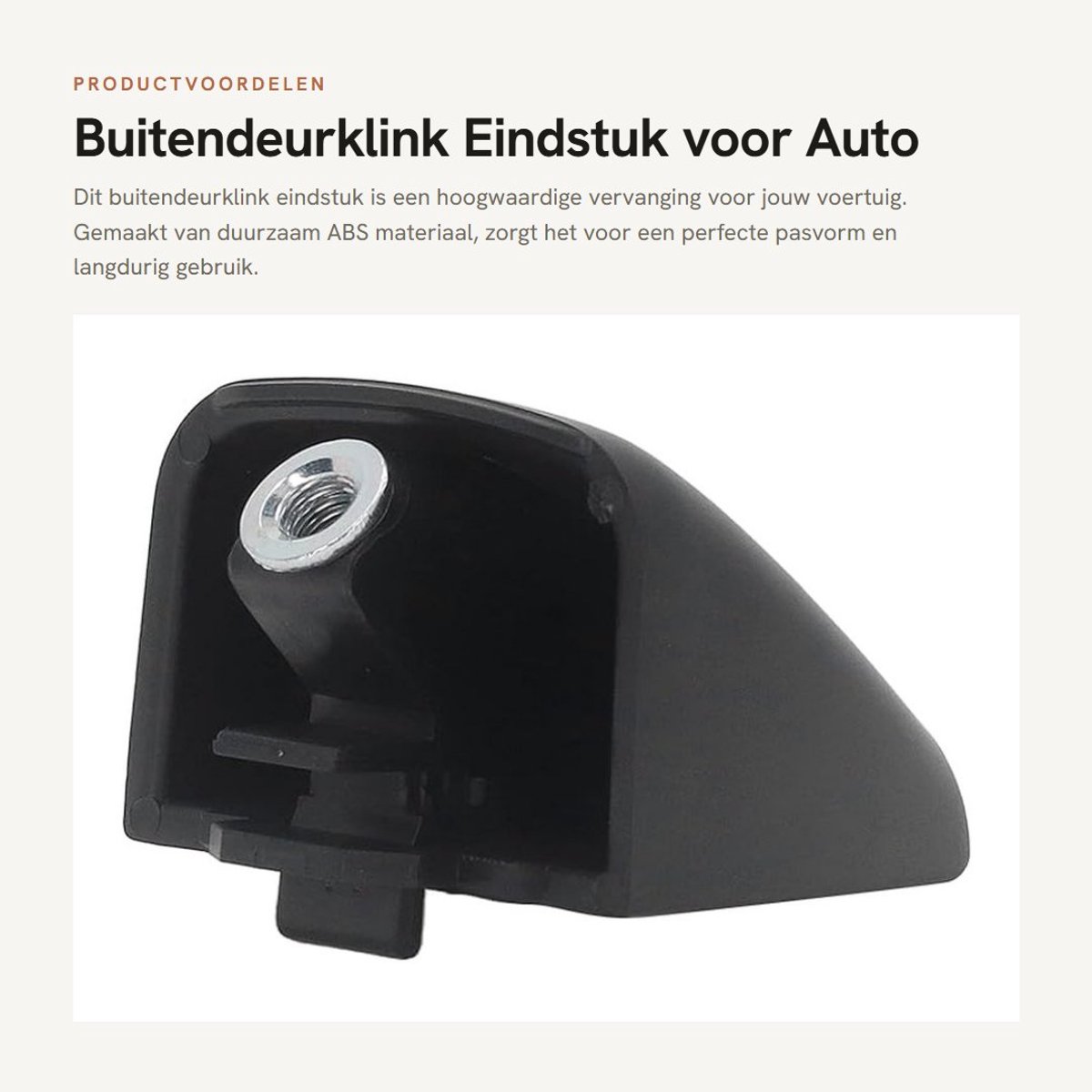 Dailygoods- Buitendeurgreep Vervanging - Deurklink Eindstuk - Handgreep - ABS Materiaal - Geschikt voor H3 H3T - Duurzaam ontwerp - Deurgreep