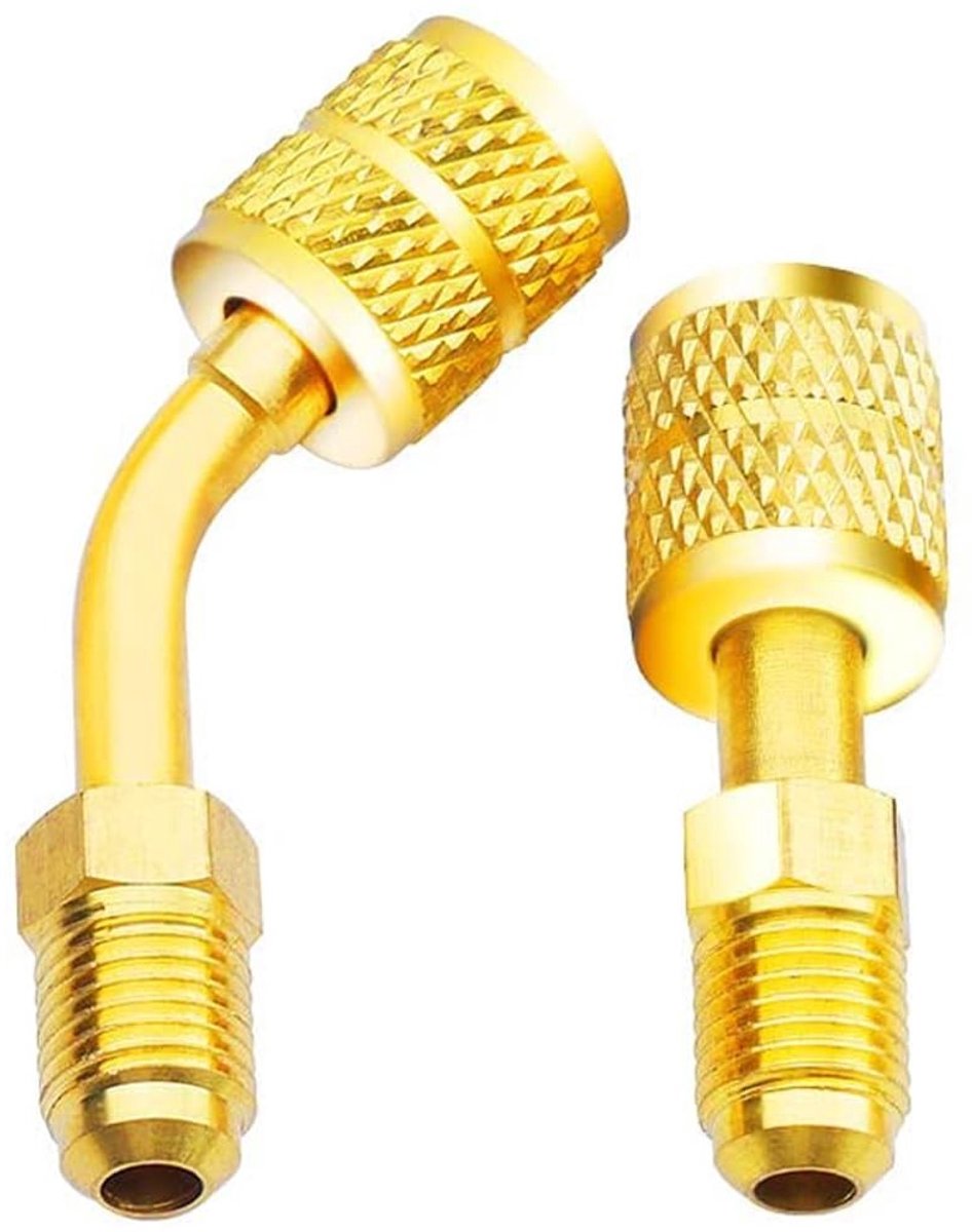 Dailygoody - R410A Adapter Set - 5/16 Inch SAE naar 1/4 Inch SAE - Voor Airconditioning HVAC - Hoogwaardige aansluiting - Geschikt voor koelinsta