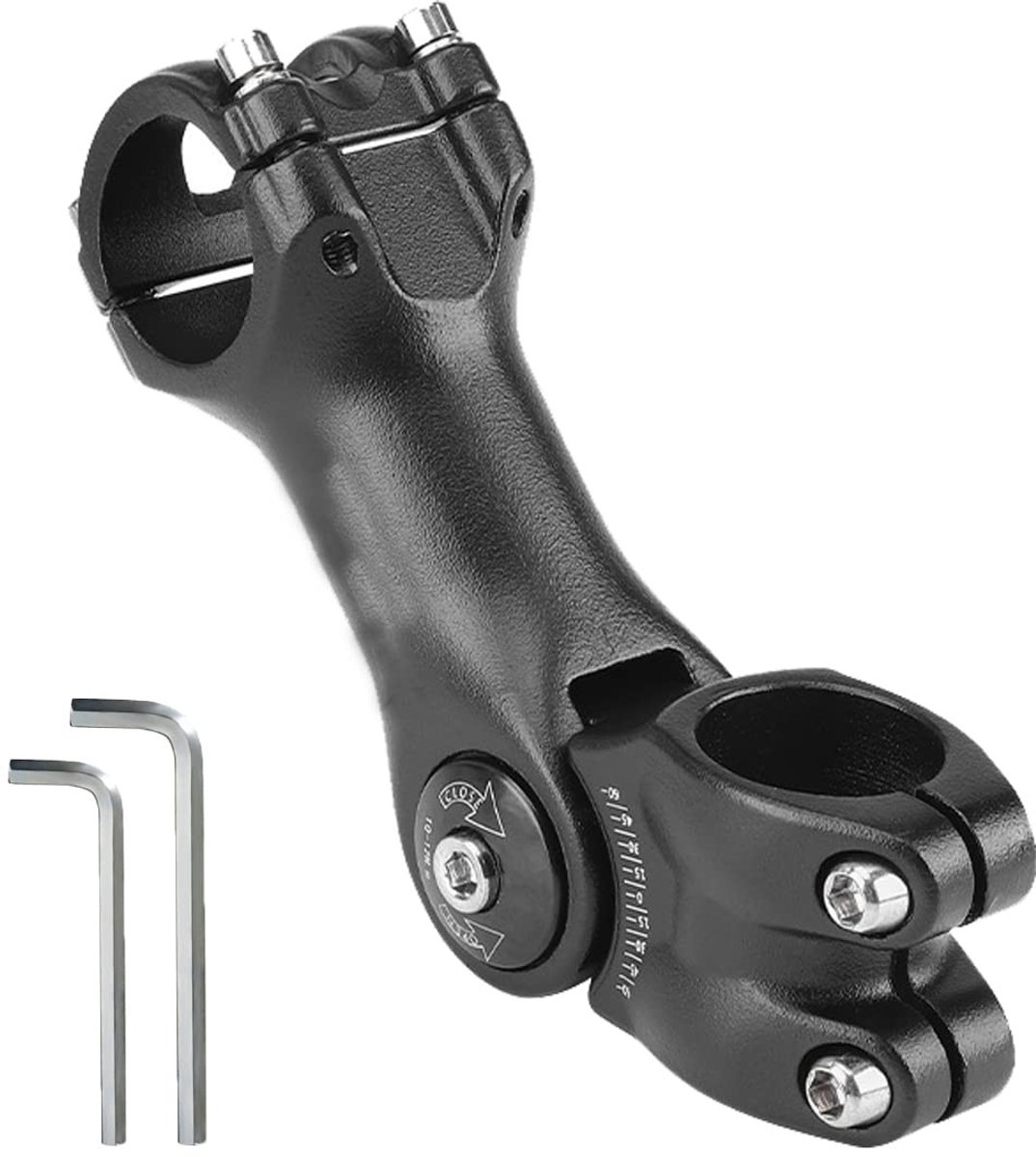 Dailygoods- Stuurpen Verstelbaar - Aluminium - Hoekverstelling - Fiets - BMX - MTB - 28.6 mm Diameter - Stuur