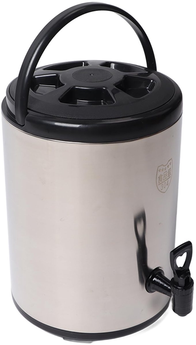 Dailygoods- Drankdispenser 8 Liter - Dubbellaags Ontwerp - Roestvrij Staal - Geïsoleerd - Voor Thee/Koffie/Melk - Multifunctioneel Gebruik - Drankkan