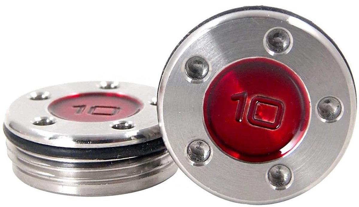 Dailygoods- Puttergewichten 10g - 2 Stuks - Hoogwaardige Metalen Gewichten - Rubberen Ringen - Slijtvast - Vochtbestendig - Golfgewichten
