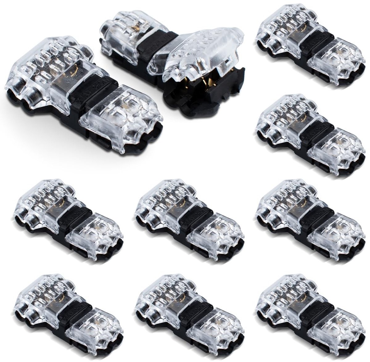 Dailygoods - 10pcs Connecting Terminal - T2 Type Klemmen - Eenvoudige installatie - Non-stripping Verbinding - Voor DIY Projecten - Duurzaam Gebruik