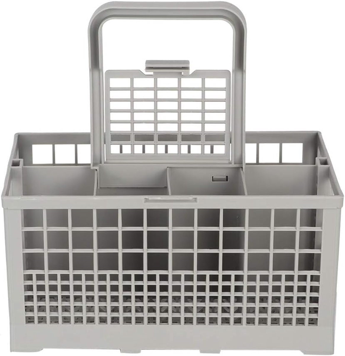 Vaatwassermand Bestekmand - Zilverwerk Mand Organizer - Vaat Was Snel - 8 Vakken Afneembaar Handvat - Universeel 99% - Zilverkleurig