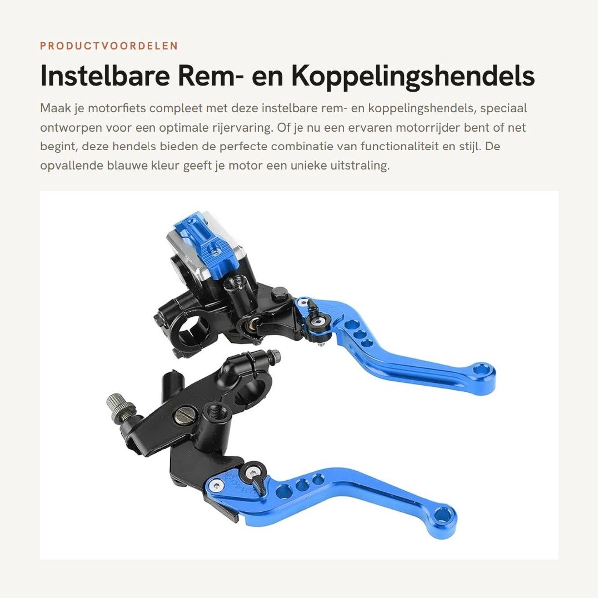 Dailygoods- Remhendels Instelbaar - Koppelingsremhendels - CNC-Aluminium - Universeel - 7/8 Inch - Duurzaam - Motorfiets Hendels