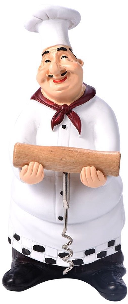 Dailygoods- Tafelbeeldje Hars Chef - Beeldje Decoratie - Sculptuur Keuken - Ornamenten Thuis - Beelden voor Binnen - 100% Gloednieuw