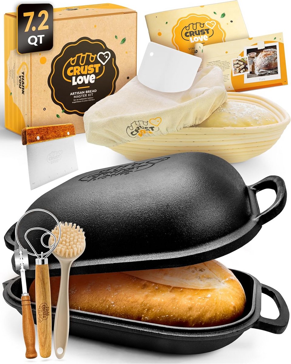 Brood Oven - Bakpan Gietijzer - Brood Bakken - Gietijzeren Pan - 72 Kwarts - Gietijzer