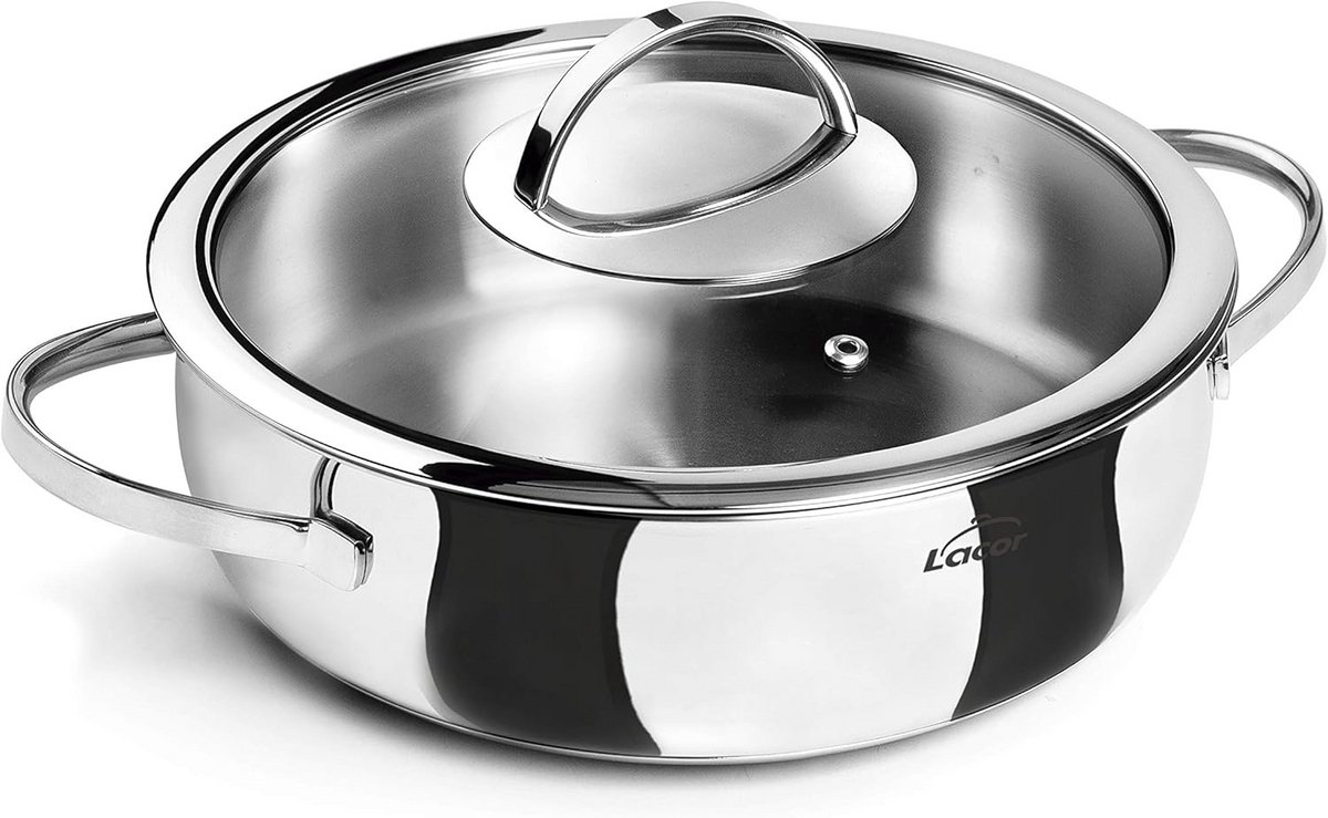 Broodtrommel Deksel - Opslag Bakken - Vers Houden Brood - Capaciteitsmarkering Binnenkant - 28 cm - Zilver