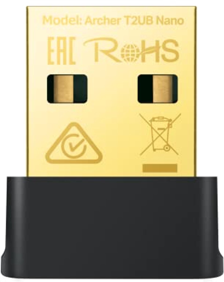 Wifi Adapter - Netwerk Dongle - Internet Verbinding - Dual Band AC - Nano Formaat - Zwart