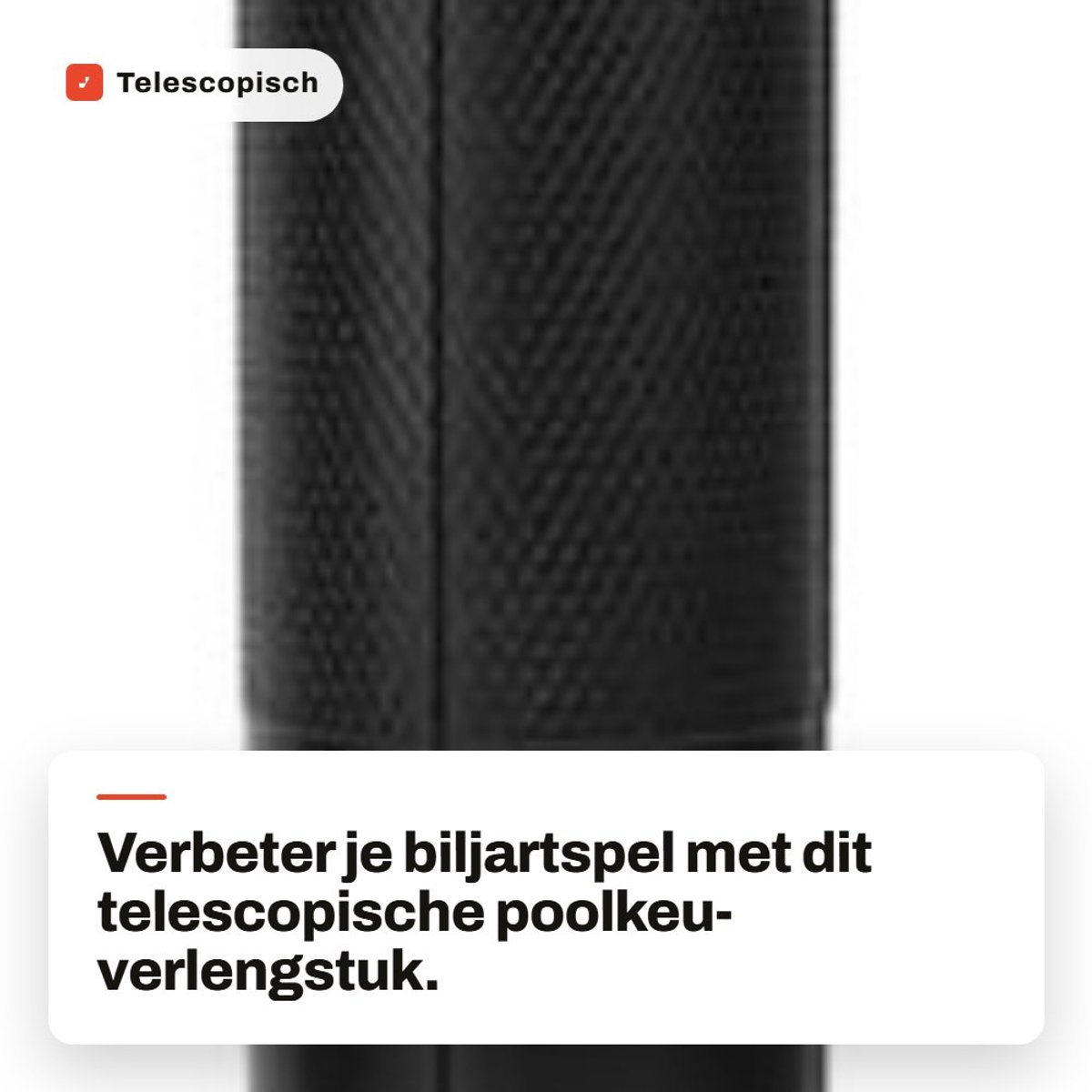 Dailygoods- Poolkeu-verlengstuk telescopisch - Snooker-accessoire - Biljartkeu-uitbreiding - Lichtgewicht kunststof - 31,5 x 4,5 x 3,2 cm - Geschikt voor alle Cue-merken - Biljartverlengstuk