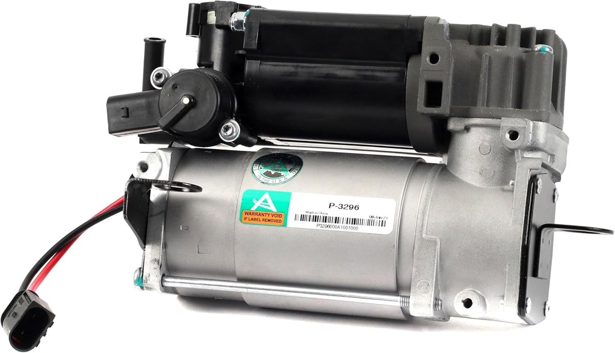 Luchtvering Compressor - Onderdeel Pomp - Auto Onderhoud - Onderhoudsvrije Luchtdroger - 20 x 30 x 18 cm - Zwart