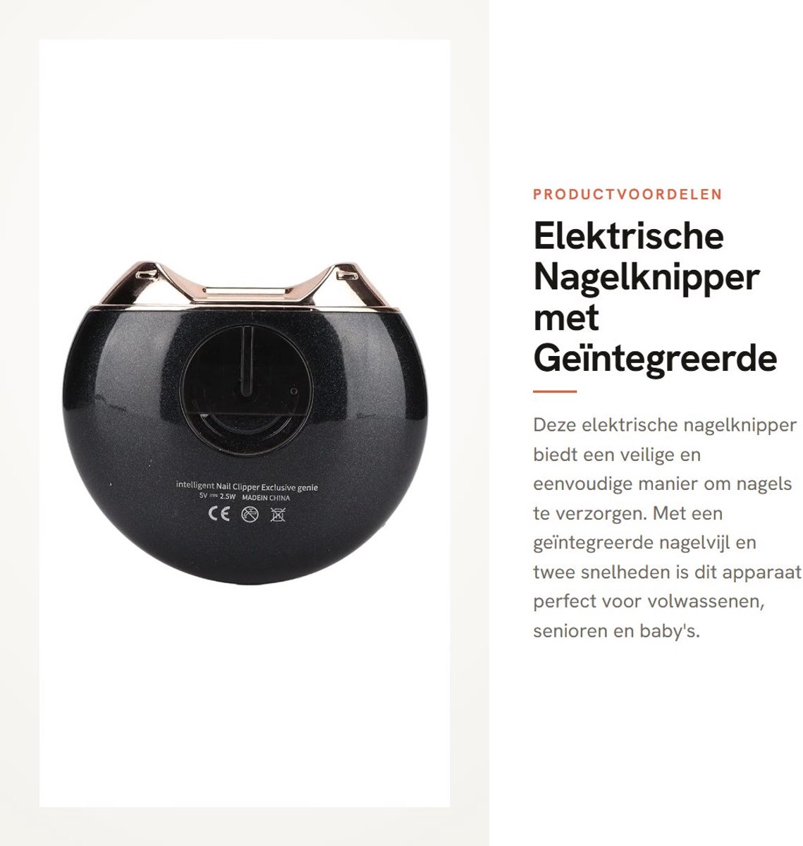 Dailygoods - Elektrische Nagelknipper met Geïntegreerde Nagelvijl