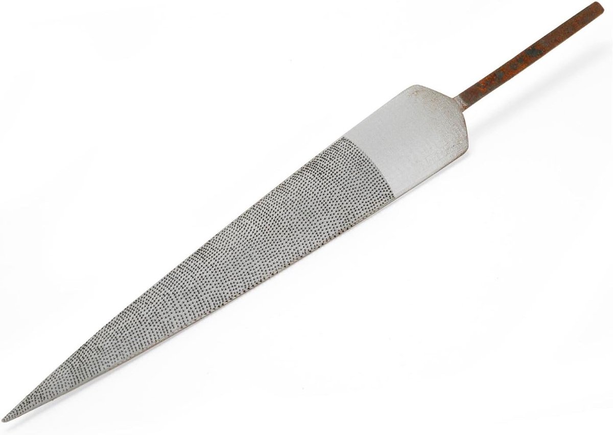 Handgesneden Rasp - Metaalvijl - Vormgeven van hout - Handmatig gestanste tanden - 15 cm lang - Metaal