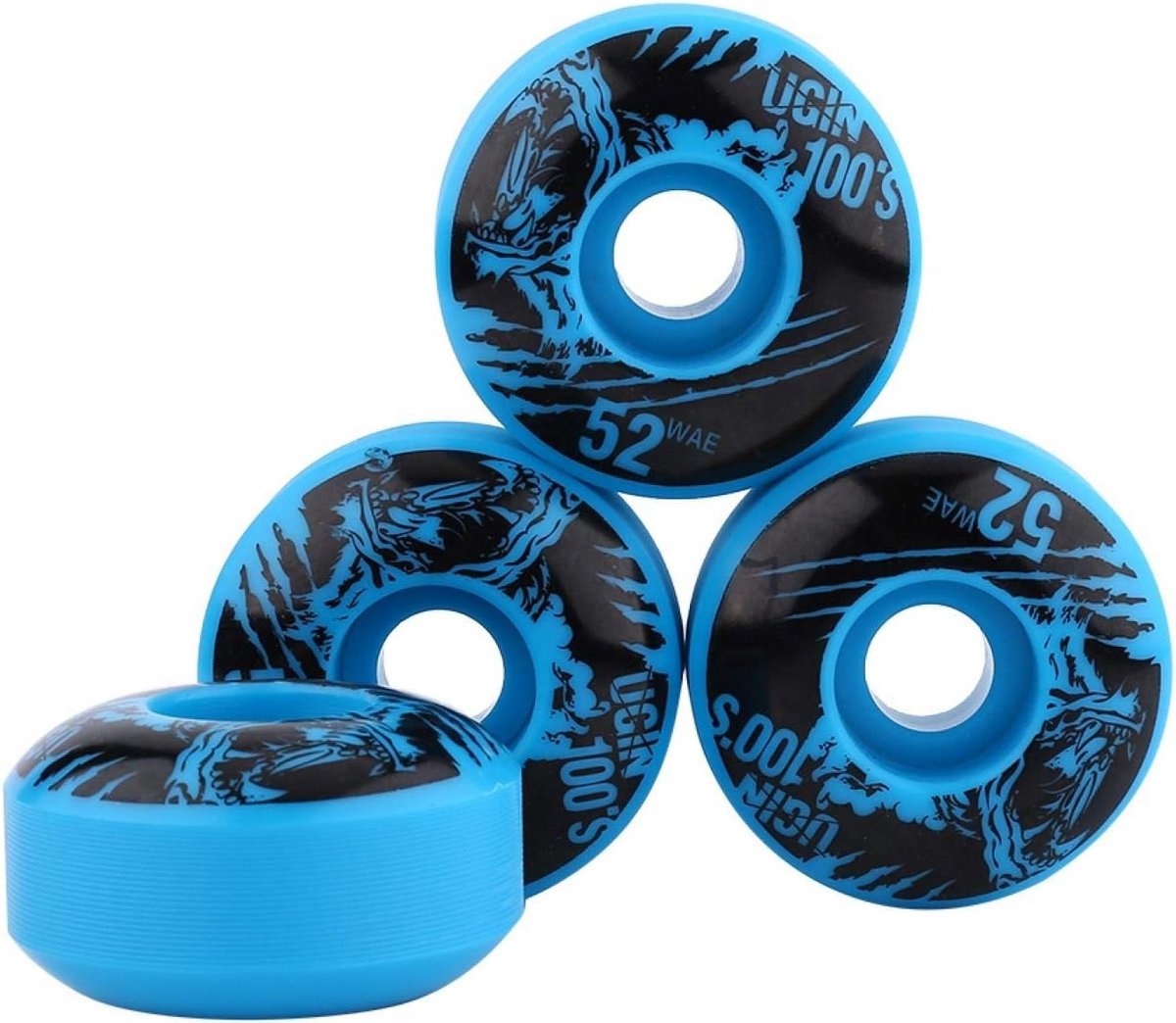 Skateboard Wielen Longboard Cruiser Outdoor Skaten Hoge Veerkracht PU 52mm x 30mm 4 stuks