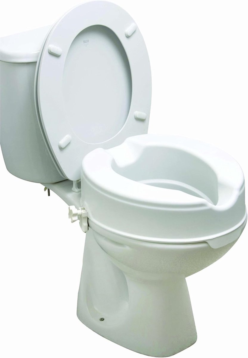 Verhoogde toiletbril - Toiletverhoger - Gemakkelijker zitten - Eenvoudige montage - 105 cm - Wit