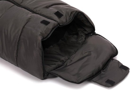 Voetenzak - Baby deken - Warmte buiten - Zacht fleece gevoerd - 50 x 100 cm - Grijs — afbeelding 2