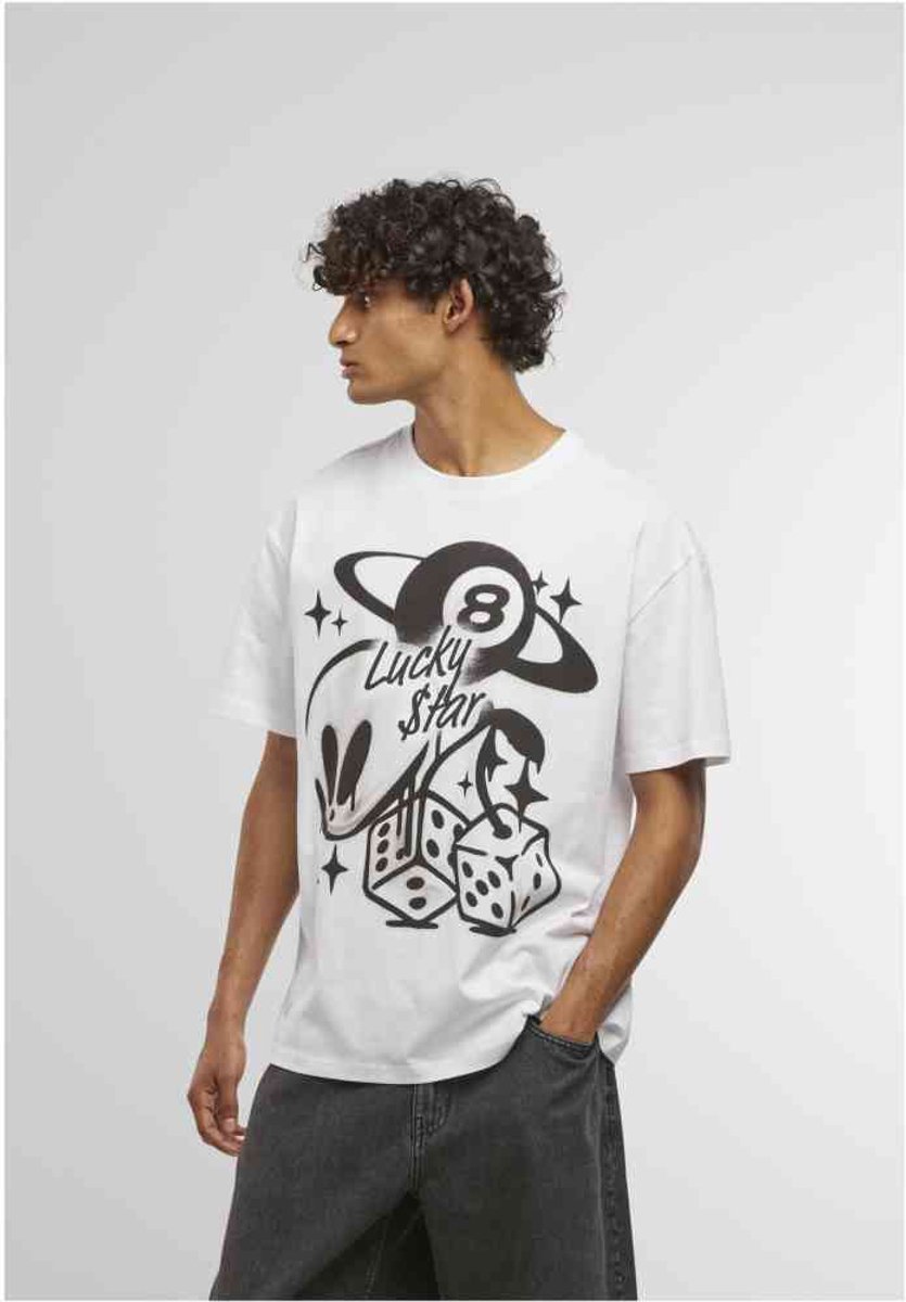 Mister Tee Planet Alien Oversize Heren Tshirt 4XL Wit