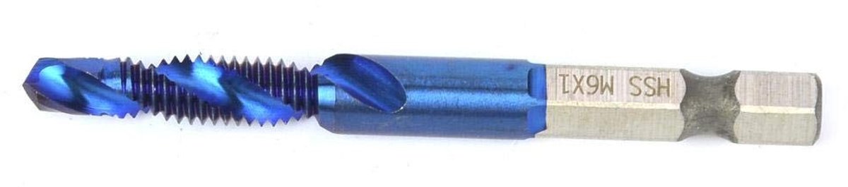 Dailygoods- Tapboor Hoge Snelheid Staal - Zeskantschacht - 15mm Nuttige Lengte - Geschikt voor Metaal/Aluminium/IJzer - Duurzaam en Efficiënt - Tap