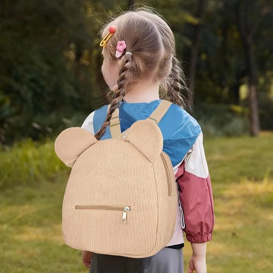 Kinderrugzak Pluche Beer - Mini Rugzak Peuter - Naar School - Zachte Knuffel Stijl — afbeelding 4