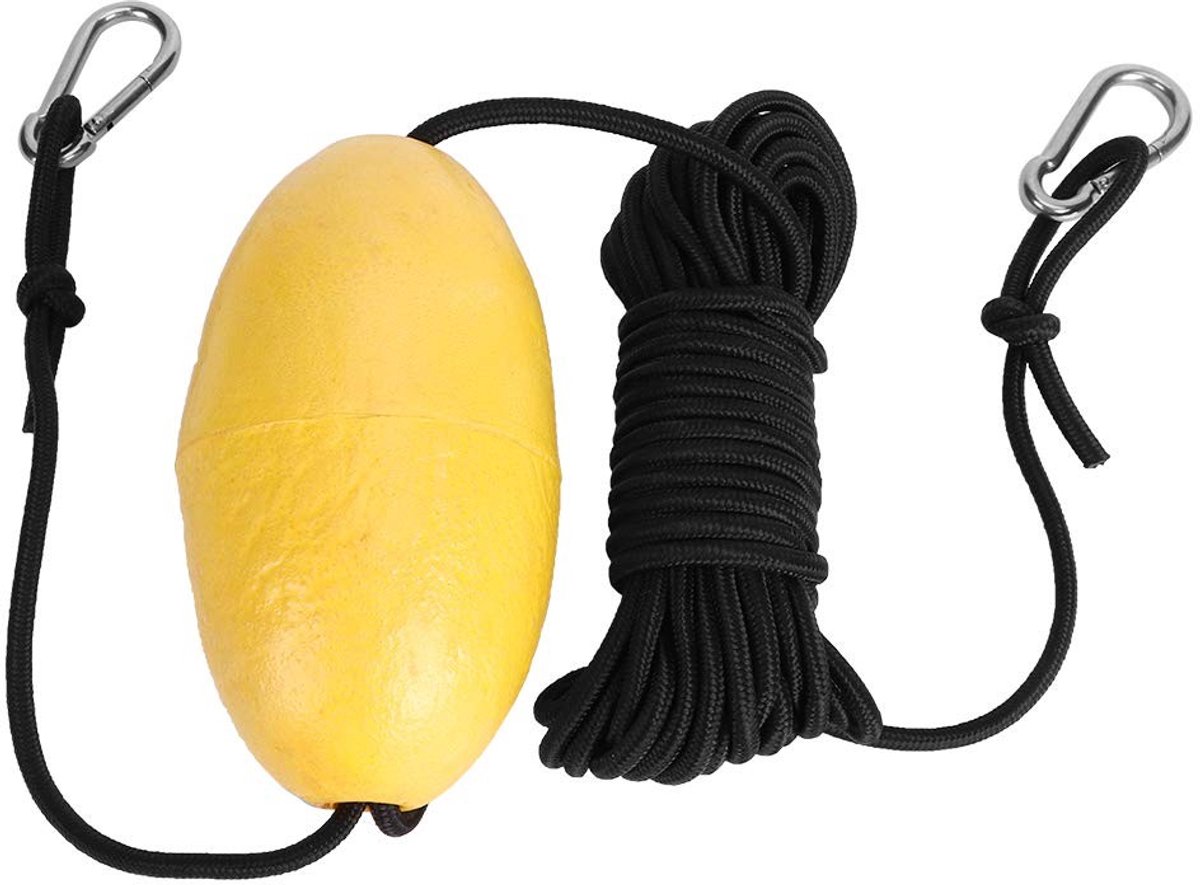Dailygoods- Touwlijn Heavy Duty - PVC Materiaal - Drijvende Ankerlijn - Stabilisatie voor Boot/Yacht/Kajak - Weerbestendig - Handig Accessoire - Ankertouw