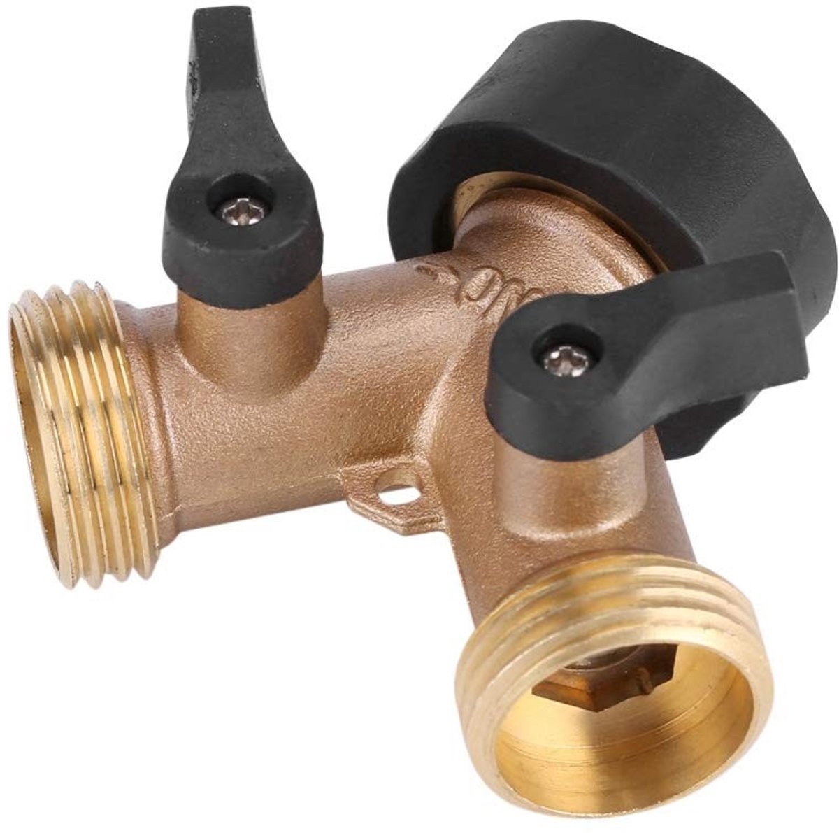 Dailygoods - Tuin - 2-Weg Connector - Heavy Duty - Messing - Tuinslang Splitter - Water Tap Adapter - Ideaal voor Tuin en Besproeiing