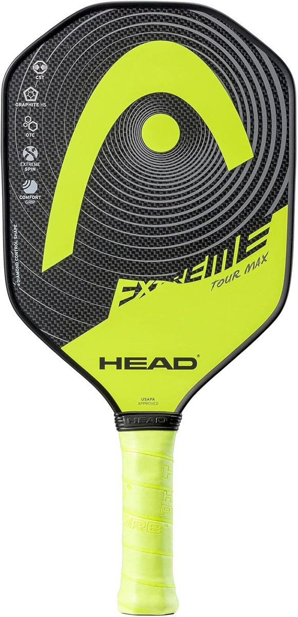 Pickleball Racket - Padel Tennis - Sport Spelen - Grafiet Carbon Oppervlak - 4 1/8 - Geel