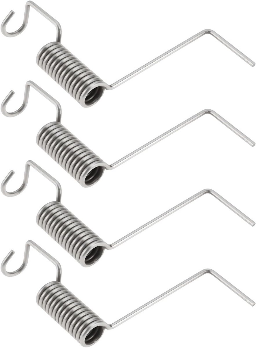 Brievenbus Veren - Deur Veertjes - Brievenbus Reparatie - Roestvrij Staal - 4 Stuks - Zilver