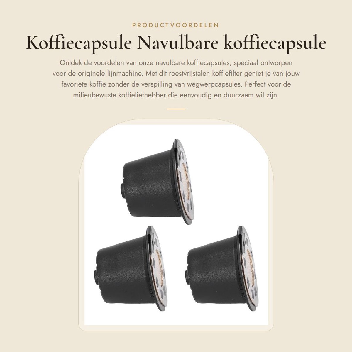 Dailygoods- Navulbare Koffiecapsule - Roestvrij Staal - Herbruikbaar - Koffiefilter - Gemakkelijk Schoon Te Maken - 50ML Capaciteit