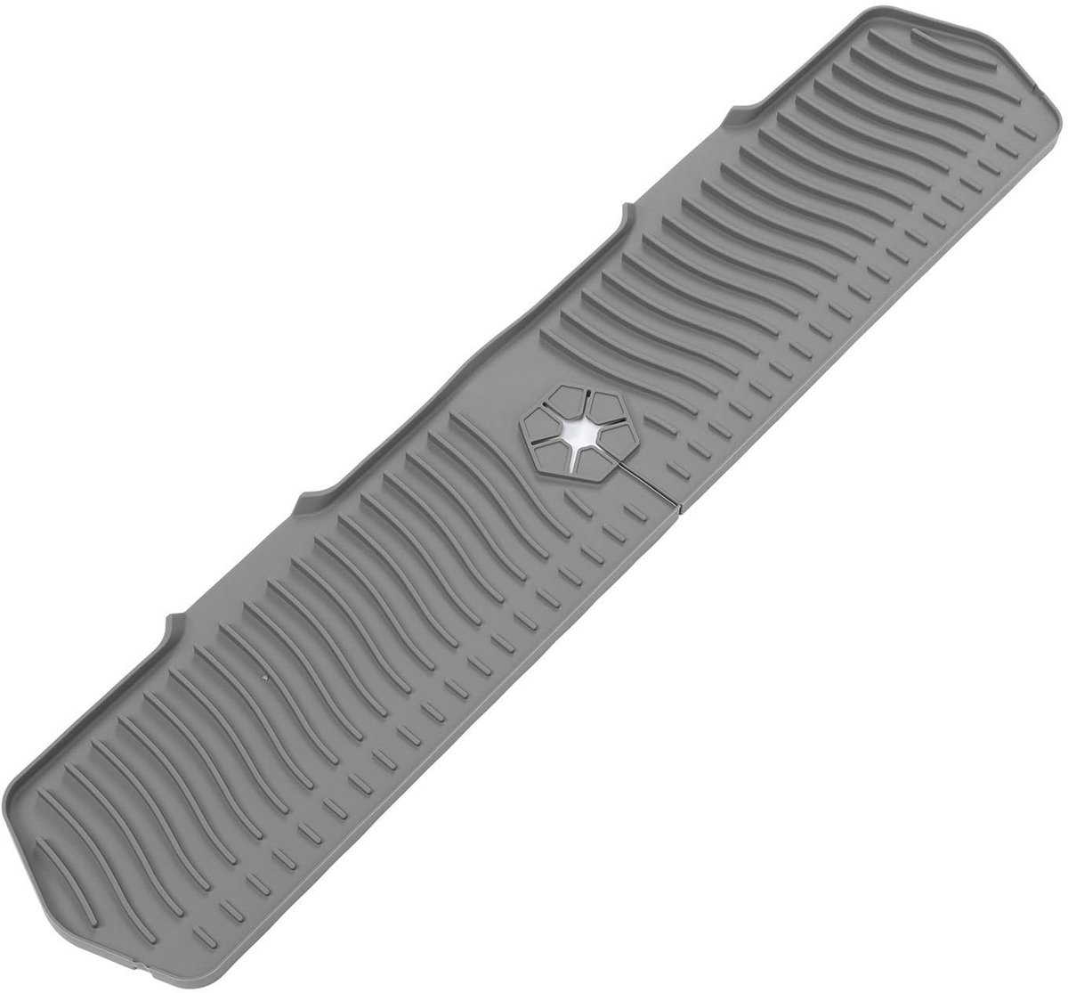 Dailygoods- Spatbescherming 76 cm - Siliconen Gootsteen Accessoire - Druppelvanger - Verstelbaar Middengat - Houdt Aanrecht Droog - Keuken Gadget