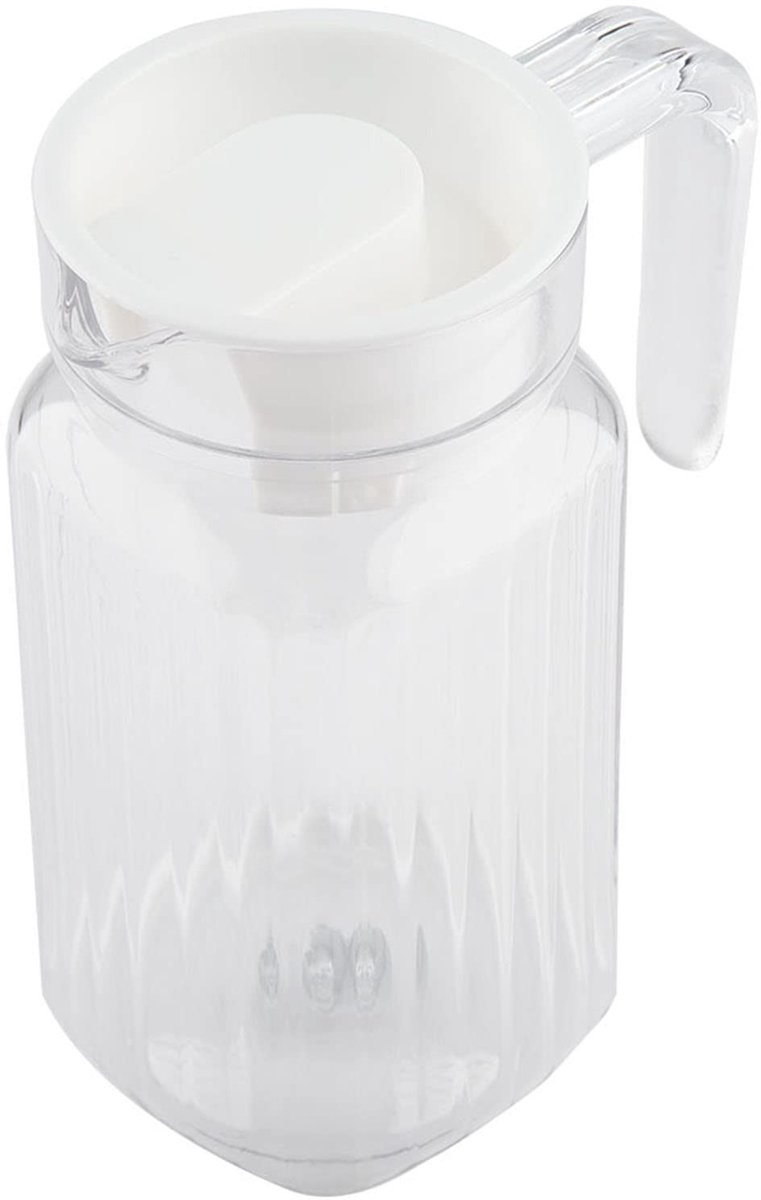 Dailygoods- Sapfles 500ml - Transparante Fles met Deksel - Acryl Drinkfles - Duurzaam Ontwerp - Handvat voor Gemakkelijk Inschonken - Drankfles