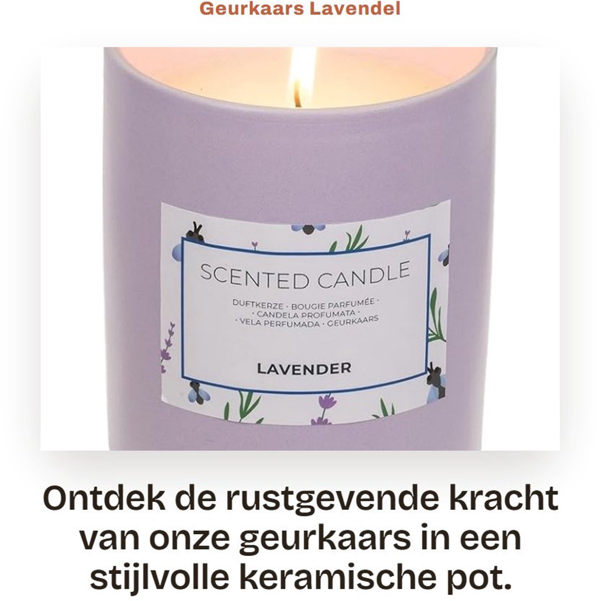 Dailygoods- Geurkaars in keramische pot Ø 8,5 x 10 cm - Geurkaarsen set - Geurkaarsen geschenkset - Decoratieve kaars - Brandduur ca. 38 uur - Rustgevende werking