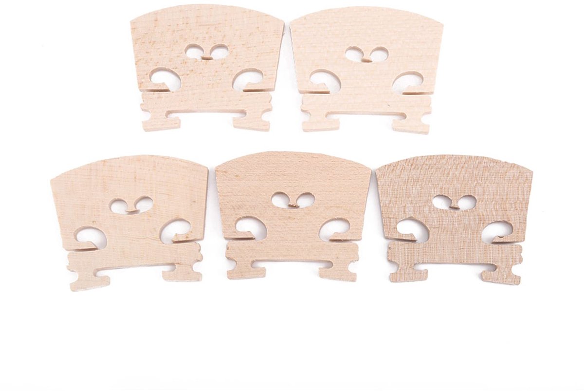 Dailygoods- Vioolbrug 4/4 - 5 Stuks - Esdoorn Hout - Muziekinstrument Accessoire - Hoogwaardige Geluidskwaliteit - Lichtgewicht en Duurzaam - Vioolonderdeel