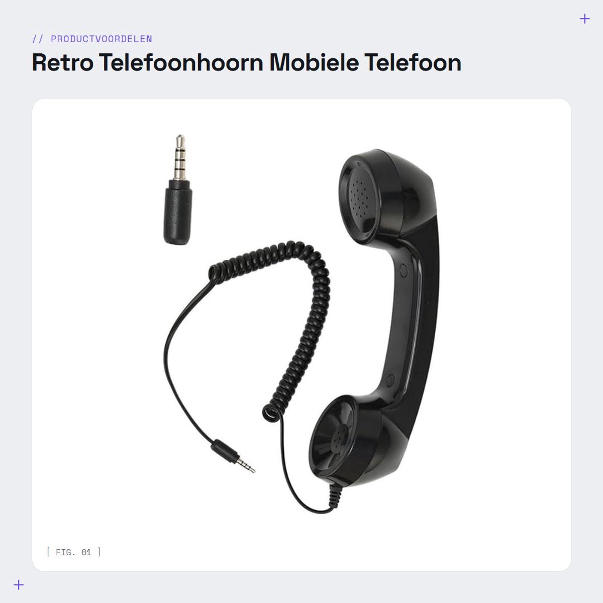 Dailygoody - Retro Telefoonhoorn - Mobiele Telefoon Ontvanger