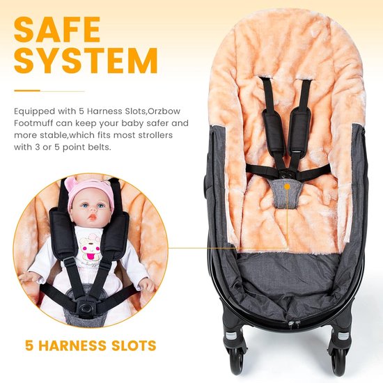 Voetenzak Kinderwagen - Baby deken - Warmte Buiten - Afneembaar En Wasbaar - 98 x 34 cm - Donker Grijs — afbeelding 4