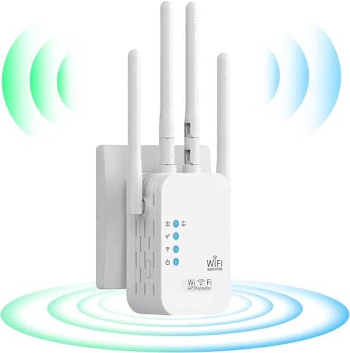 Wifi Versterker - Signaal Booster - Betere Dekking - Dual Band 1200 Mbps - 7x8x18 cm - Wit