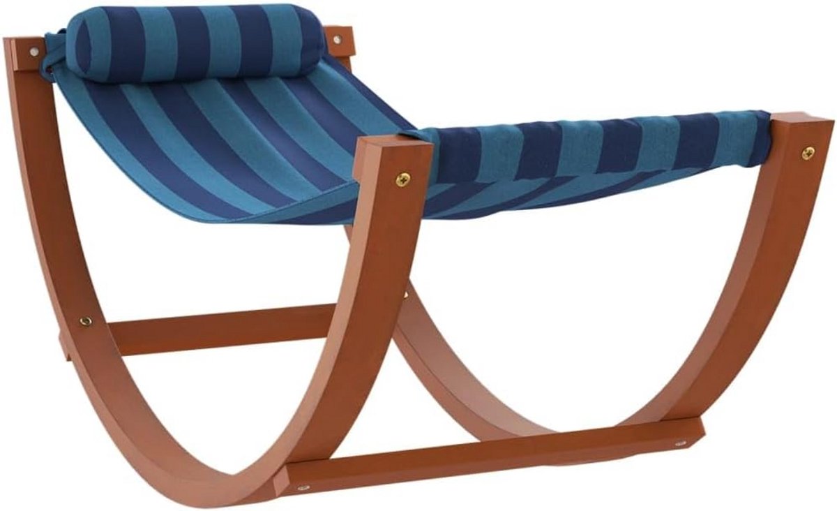 Hangmat Stoel - Schommelstoel Kinderen - Ontspannen Spelen - Met Afneembaar Kussen - 45 kg Max - Blauw Gestreept