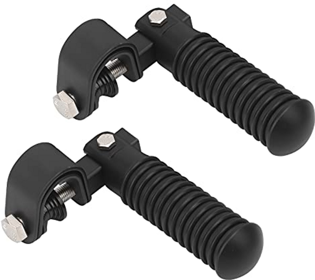 Motorfiets Voetsteunen - Snelweg Steunen - Comfortabel Rijden - 1 Inch Klembevestiging - 7-1/2 Inch Lengte - Zwart