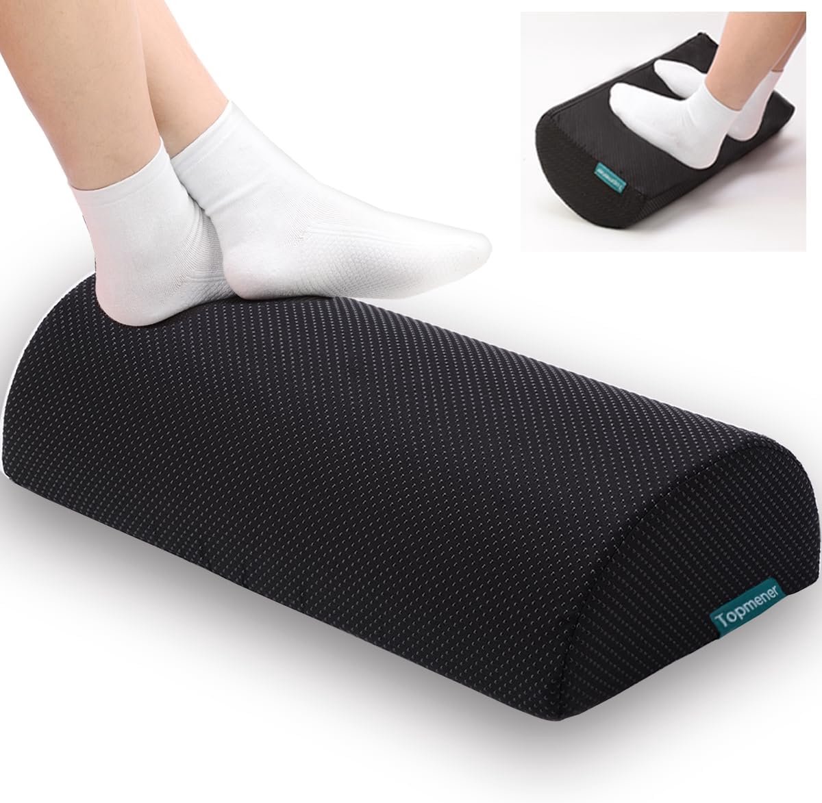 Ergonomische Voetsteun - Voetkruk Bureau - Comfortabel Zitten - Massage Stippen - 40x20x10 cm - Grijs