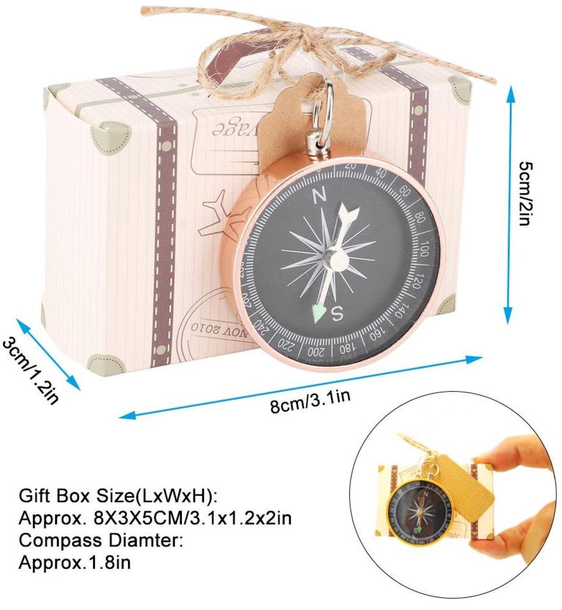 Dailygoods- Snoepdozen 20 stuks - Huwelijksgunsten - Geschenkdozen met deksel - Papier + Plastic - Elegante Stijl - Maat 8x3x5 cm