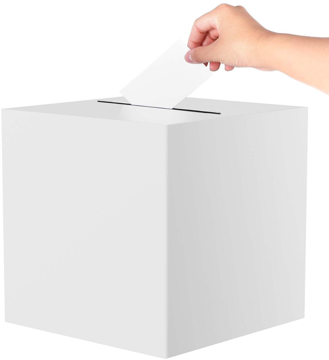 Dailygoods- Wenskaartbox met gleuf - Geschenkdoos - Cadeaudoos - Gelddoos - Bruiloft - 22 x 22 cm - Robuuste constructie