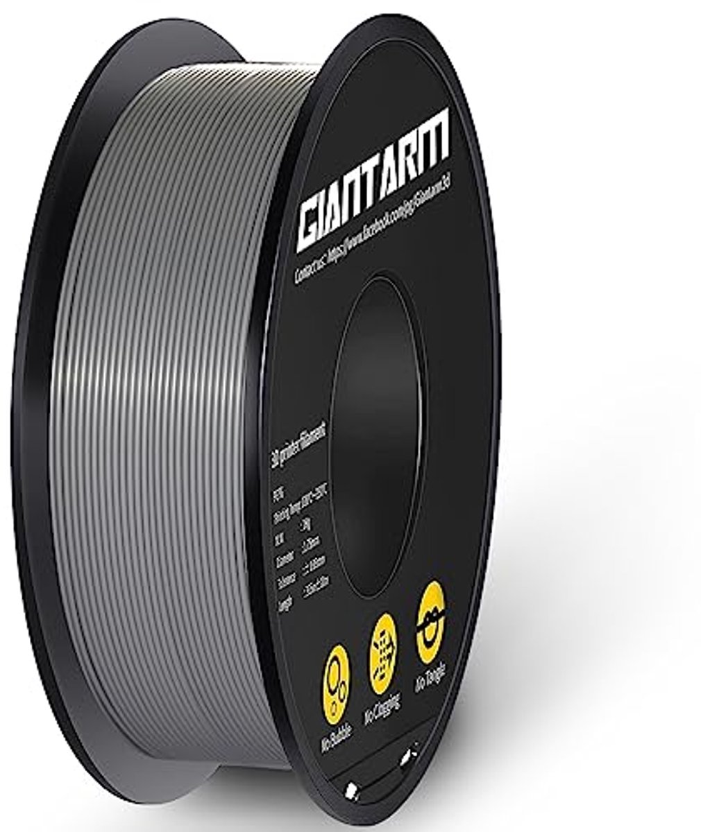 PLA Filament - 3D Printer Materiaal - Objecten Printen - Hoge Precisie Diameter - 1.75 mm 1 kg - Zilver