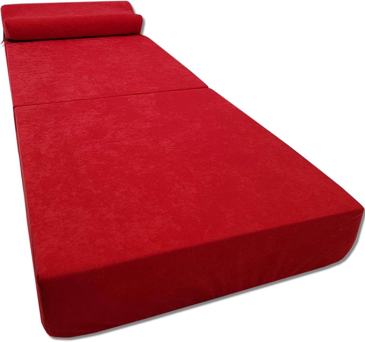 Opvouwbaar Matras - Gastbed Matras - Logeren Thuis - Inclusief Kussen - 70 x 200 cm - Rood
