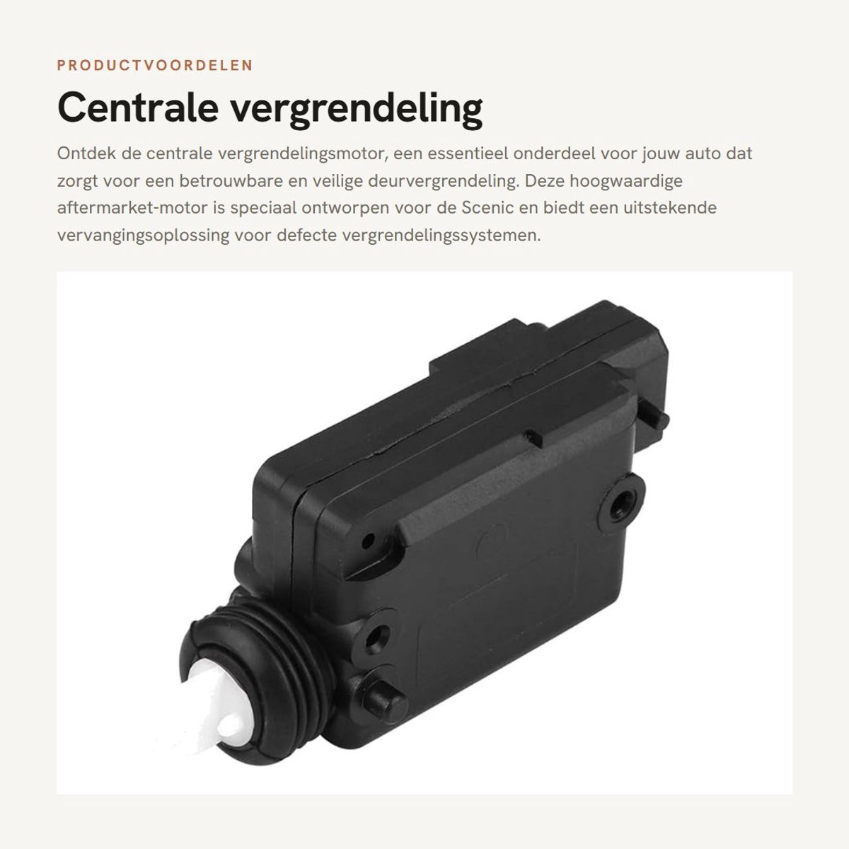 Dailygoods- Vergrendelingsmotor 2-polig - Centrale Vergrendeling - Deurvergrendelingsmotor - Vervanging 7702127213 - Hoge Betrouwbaarheid - Gloednieuw Aftermarket - Deuraandrijving