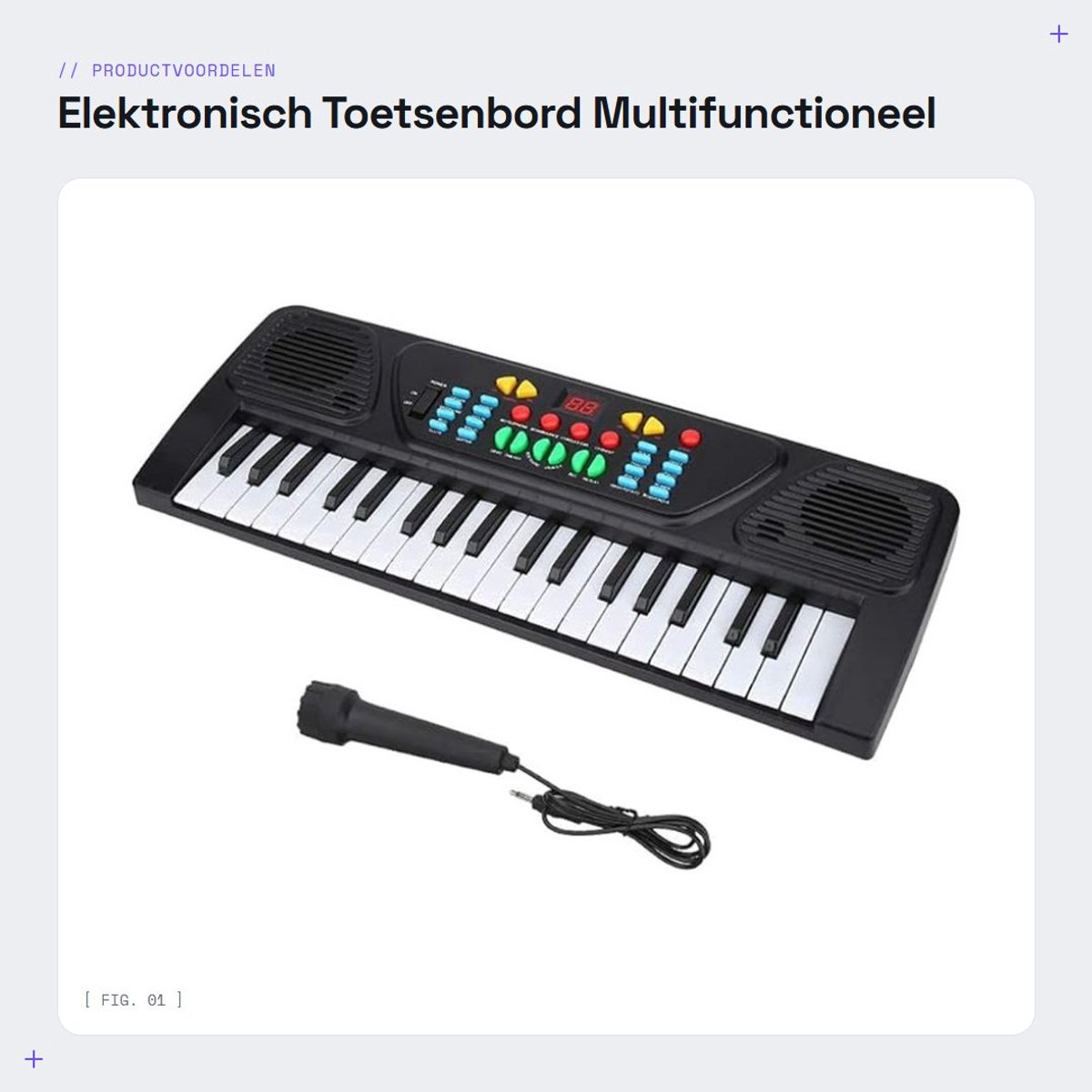 Dailygoods - Elektronisch Toetsenbord - Multifunctioneel - Compact Formaat - Kinderen - Zwart - Voor Beginners