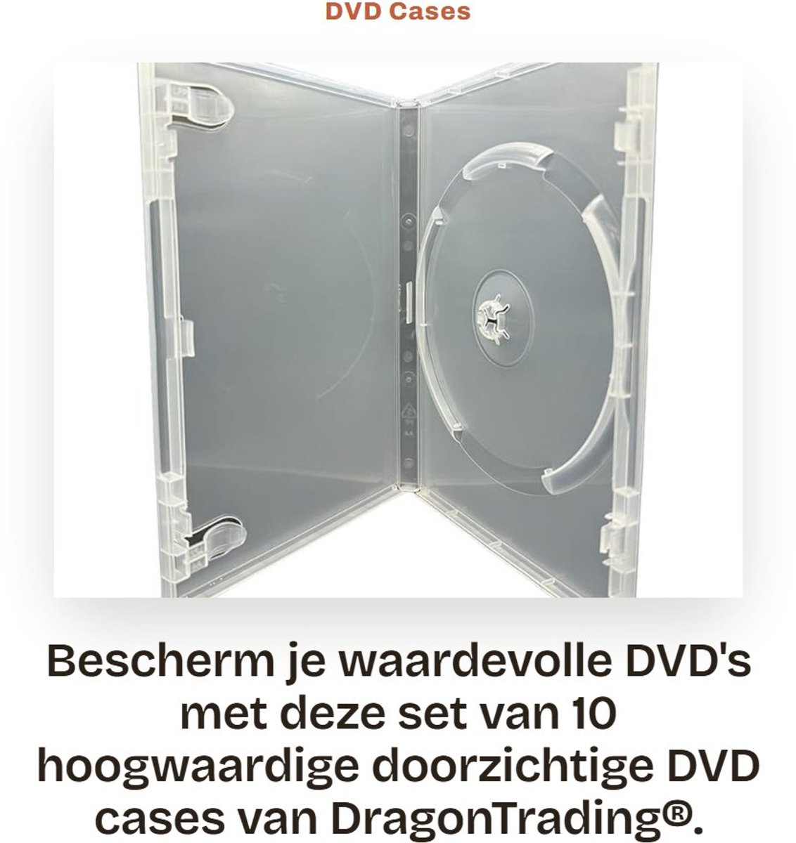 Dailygoods- DVD Hoesjes 10 Stuks - 14mm - Opbergsysteem - Hoogwaardige Kwaliteit - Transparante Hoezen - Buitenste Plastic Cover - Dvd Cases