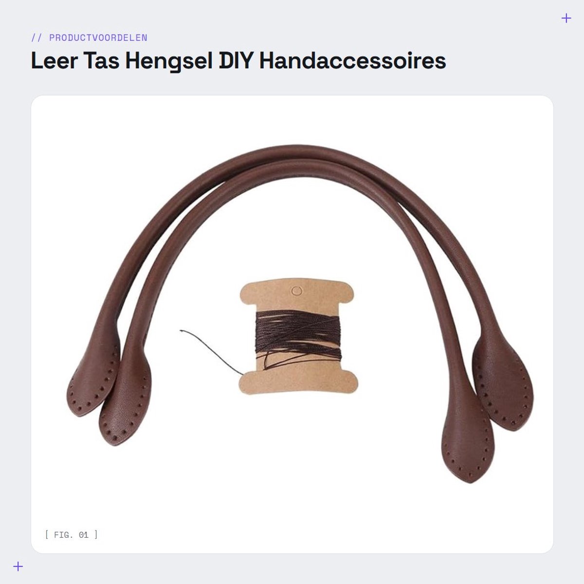Dailygoods- Tasriem van Echt Leer - Tassenriem - Tashengsel - DIY Handaccessoires - 40 x 1,2 cm - 2 Stuks - Duurzaam en Comfortabel - Handtasriem