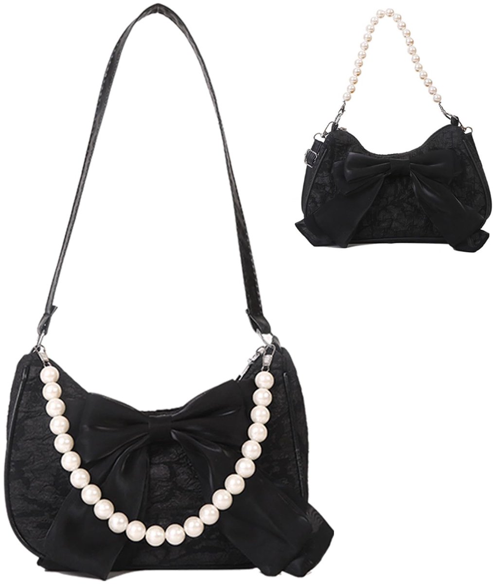 Dailygoods- Schoudertas Compact - Vintage Schoudertas - Dames Schoudertas - Zijden Tas - Beaded Tas - 25.5 x 15.5 x 8 cm - Handtas